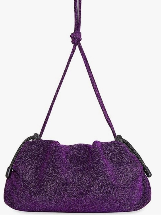 Rebecca Minkoff Handbags - Rebecca minkoff Purple Glitter Drawstring Shoulder Bag!! New!